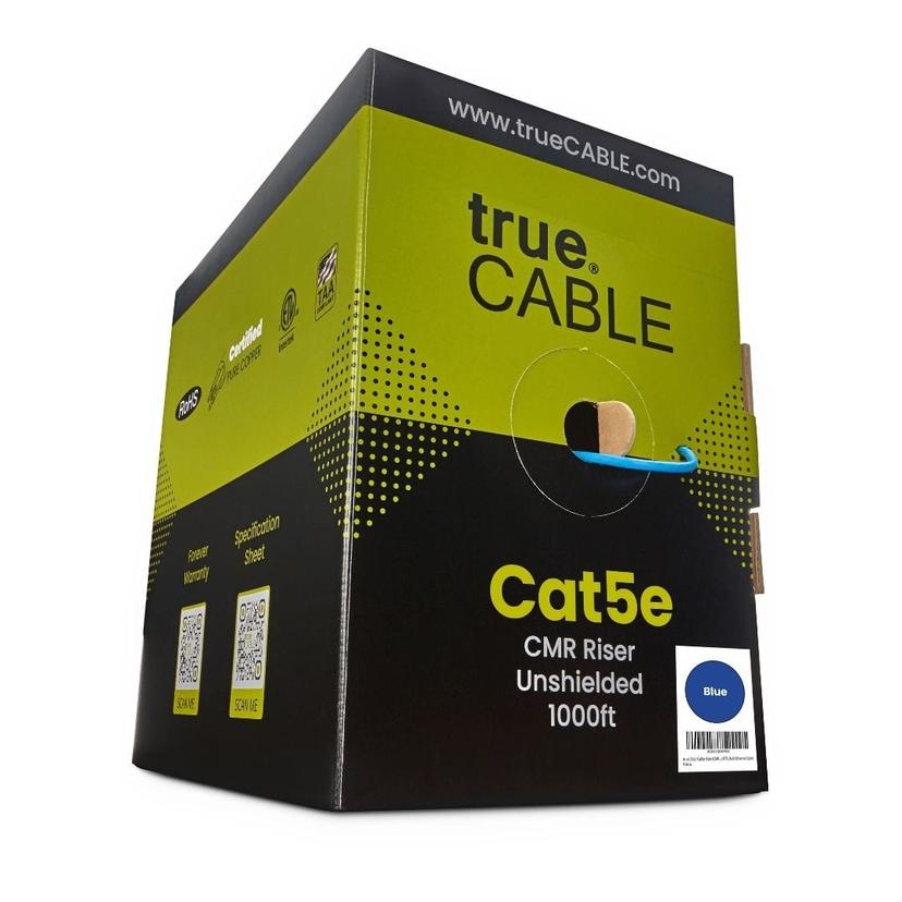 trueCABLE Cat5e CMR riser cable