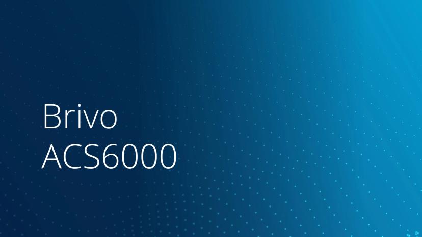 Brivo ACS6000-E control panel