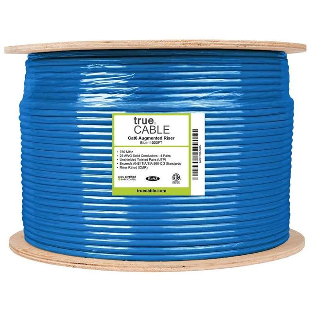 trueCABLE Cat6A CMR riser cable