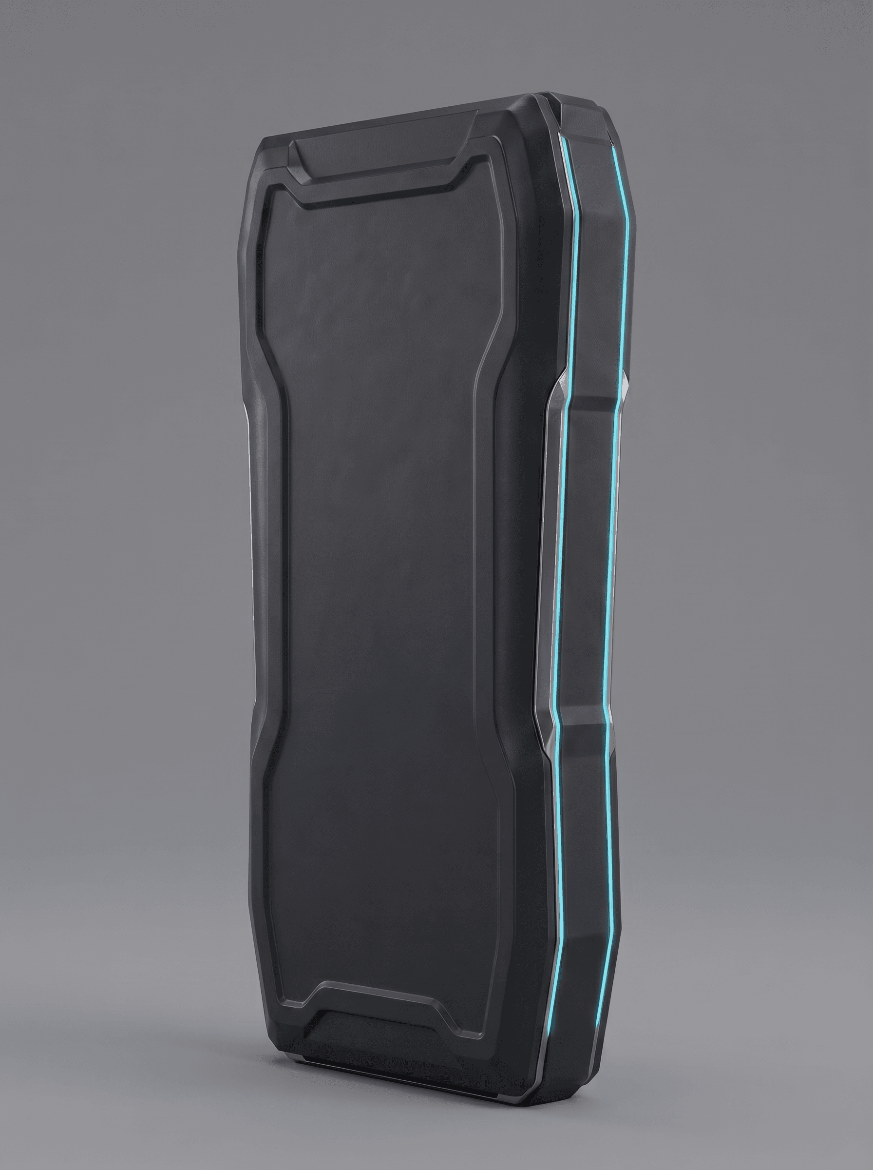 Rear concept view of the sculpted CT-100 housing and recessed Glass Tech branding