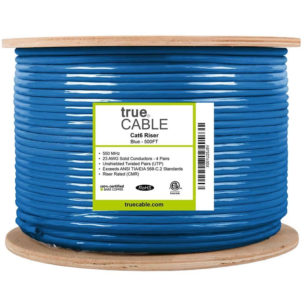 trueCABLE Cat6 CMR riser cable