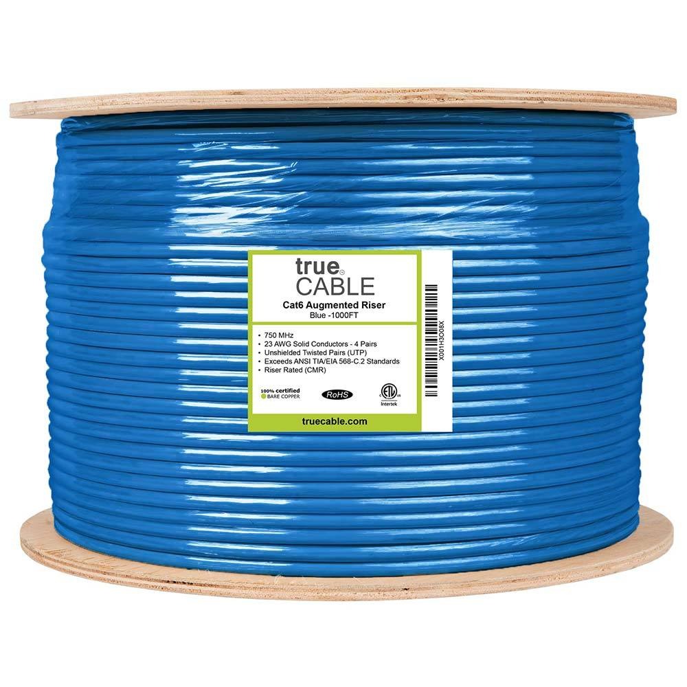 trueCABLE Cat6A CMR riser cable