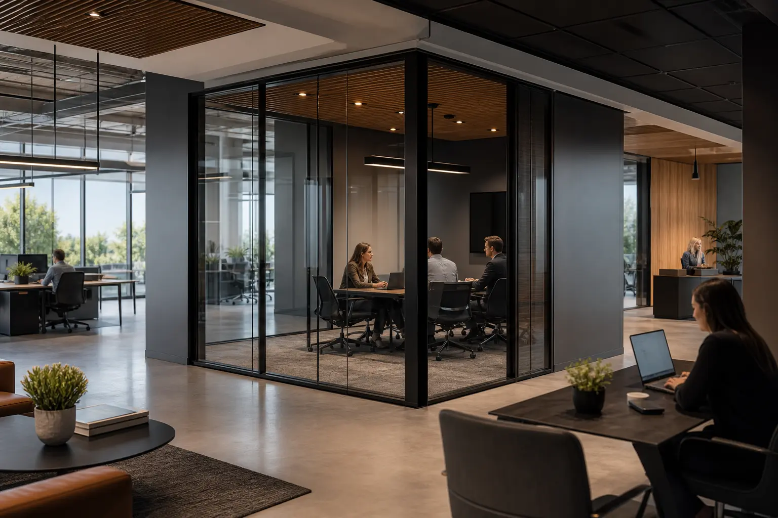 Illustrative connected office workplace