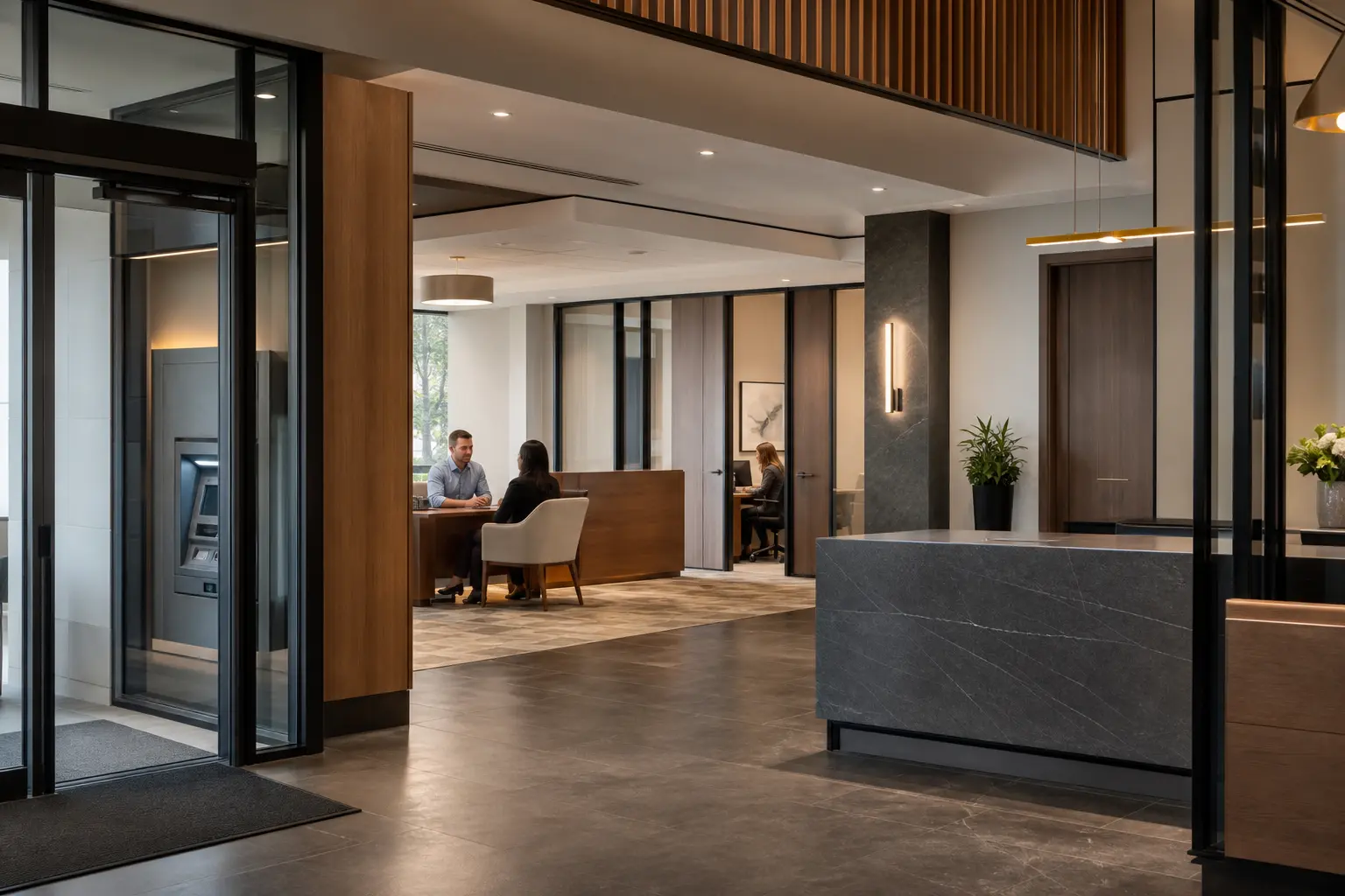 Illustrative business branch environment